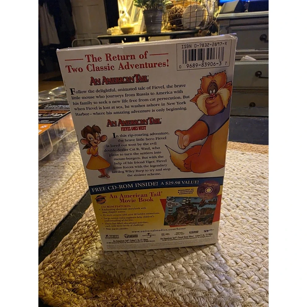 Vintage‎ An American Tail & Fievel Goes West (VHS) Box Set of 2